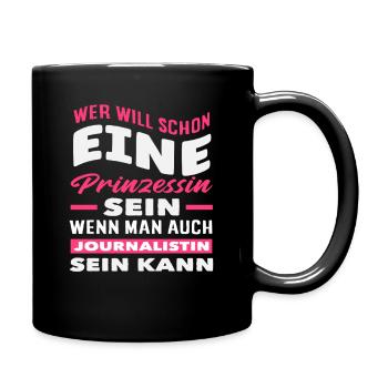 Qui veut Princess Reporter Journaliste - Mug uni - noir - Droite