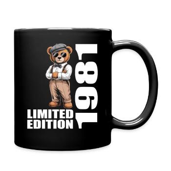 1981 Limited Edition Bär Geburtstag 1981 - Tasse einfarbig - Schwarz - Rechts