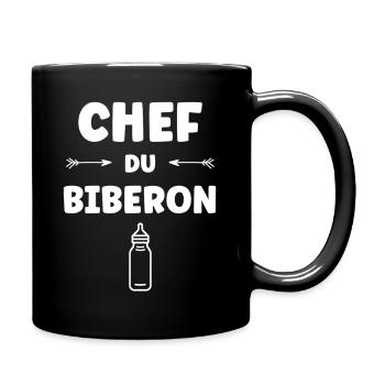 Chef du Biberon - Mug uni - noir - Droite
