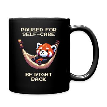 Pause pour prendre soin de soi | Arrière droit - Mug uni - noir - Droite