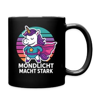 Le clair de lune licorne fait un super-héros fort - Mug uni - noir - Droite