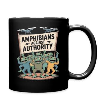 Amphibians Against Authority Portland - Full Colour Mug - black - Right