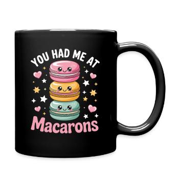 Macaron French Desserts - Full Colour Mug - black - Right