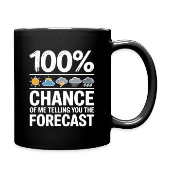 Funny Meteorology Gift Weather Enthusiasts - Full Colour Mug - black - Right