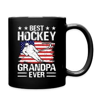 Hockey Eishockey Eishockeyspieler Opa Geschenk - Tasse einfarbig - Schwarz - Rechts