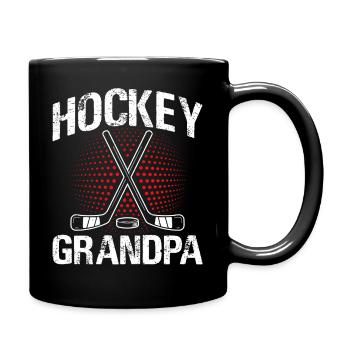 Hockey Eishockey Eishockeyspieler Opa Geschenk - Tasse einfarbig - Schwarz - Rechts