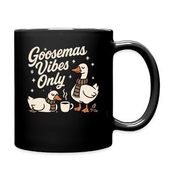 Goosemas Vibes Nur Weihnachtsgans - Tasse einfarbig - Schwarz - Rechts