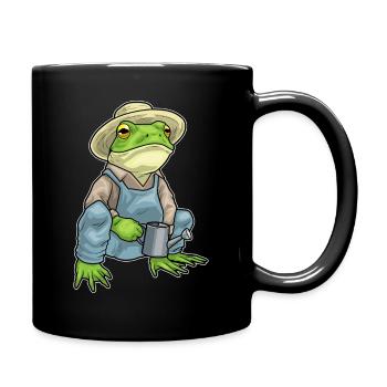 Frog Farmer Watering Can Farm - Full Colour Mug - black - Right