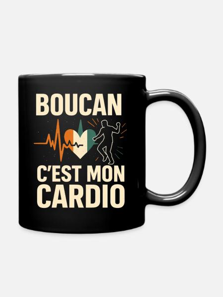 Boucan c'est mon cardio – Humour ivoirien - Full Colour Mug - black