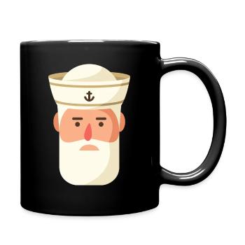 Nautic Design Old Salt Sailor Cartoon - Full Colour Mug - black - Right