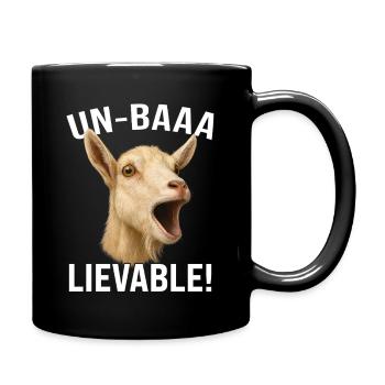 Goat Goat Farming Goat Farmer Un-Baaa-Lievable - Full Colour Mug - black - Right
