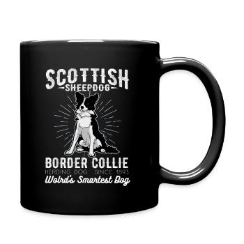 Scottish Sheepdog Border Collie Dog Mom Dog Dad - Full Colour Mug - black - Right