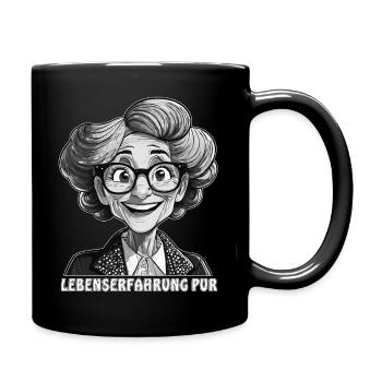 FEMME ÂGÉE EXPÉRIENCE DE VIE PURE - Mug uni - noir - Droite