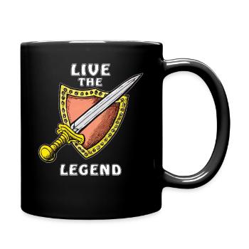 MEDIEVAL SWORD LIVE THE LEGEND - Full Colour Mug - black - Right