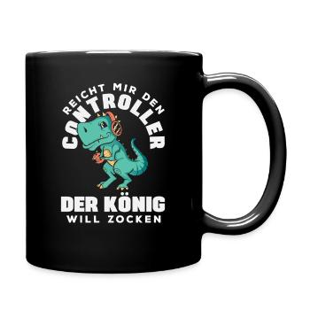 Hands me the controller – King wants to play - Full Colour Mug - black - Right