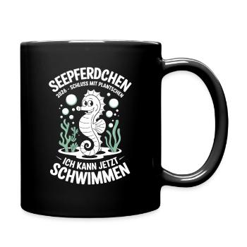 Hippocampe 2026 Je peux nager maintenant - Mug uni - noir - Droite