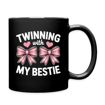 Best Friend Saying Funny Partner Look Gift - Full Colour Mug - black - Right