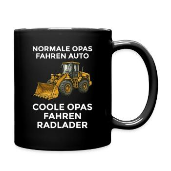 Cool Grandpas Drive Wheel Loader - Cadeau de grand-père amusant - Mug uni - noir - Droite