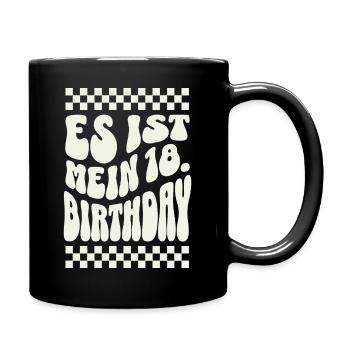 C’est mon 18e anniversaire Retro Design - Mug uni - noir - Droite