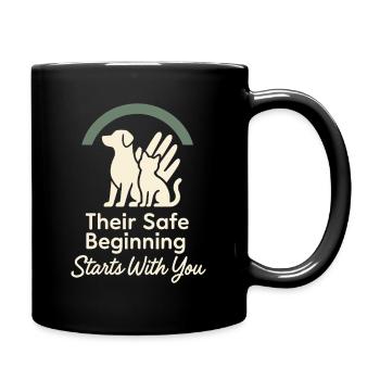 Employé de refuge, bénévole pour le sauvetage des animaux - Mug uni - noir - Droite