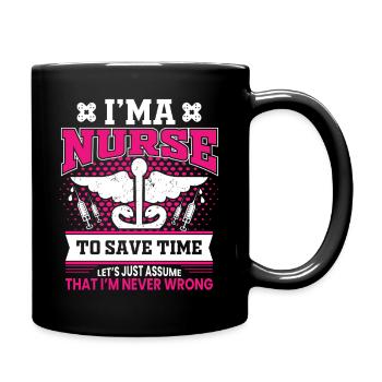 infirmier - Mug uni - noir - Droite