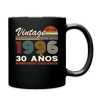 30th Birthday 30 Years Vintage 1996 - Full Colour Mug - black - Right