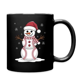 BAseball Christmas Sports Santa Claus - Full Colour Mug - black - Right