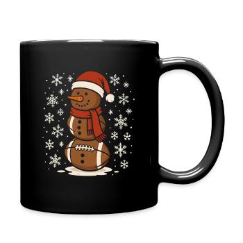 FOotball Christmas Sports Santa Claus - Full Colour Mug - black - Right