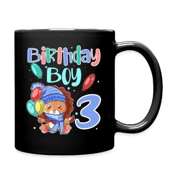 3rd Birthday Leo - Full Colour Mug - black - Right