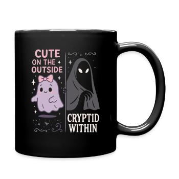 Creepy Sweet Pastel Goth Kawaii Halloween Cute - Full Colour Mug - black - Right