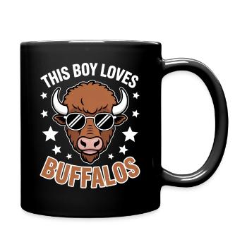 Buffalo Dire les gars drôle Buffalo cadeau - Mug uni - noir - Droite