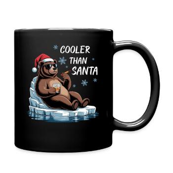 Santa Funny Christmas Christmas with Saying - Full Colour Mug - black - Right