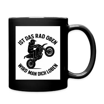 Supermoto Wheelie – Is the wheel up - Full Colour Mug - black - Right