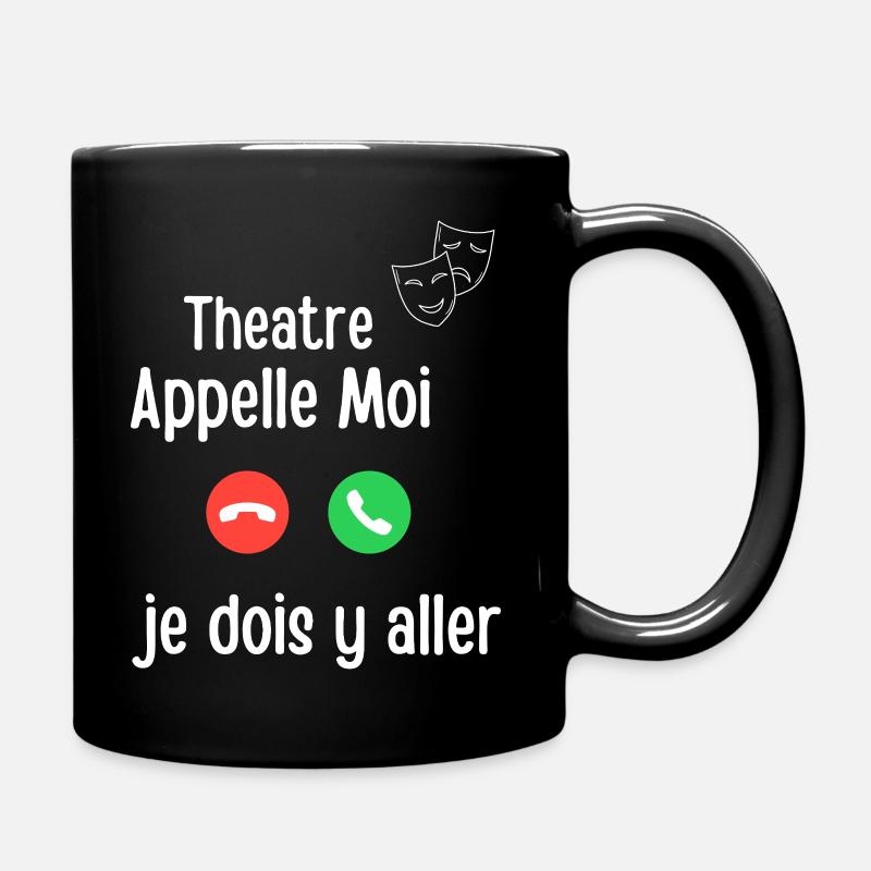 Theater Call Me Notfall - Tasse einfarbig - Schwarz