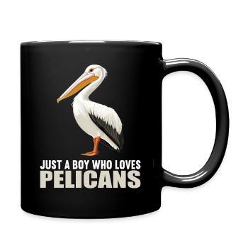 Pelicans Pelican - Full Colour Mug - black - Right