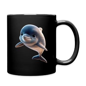 Dolphin Diver Dolphins Ocean Cute Dolphins Dolphin - Full Colour Mug - black - Right