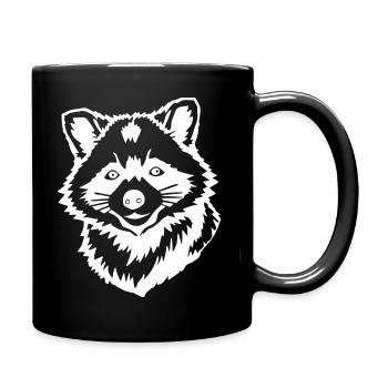 Raccoon T-shirt Gift - Full Colour Mug - black - Right