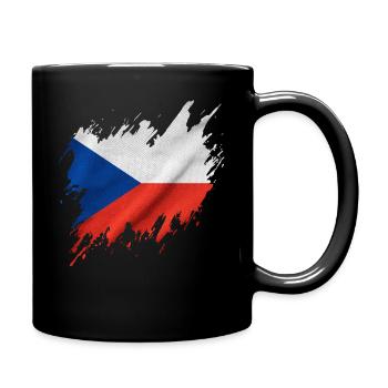 Drapeau de la Tchéquie dans le style déchiré - Mug uni - noir - Droite