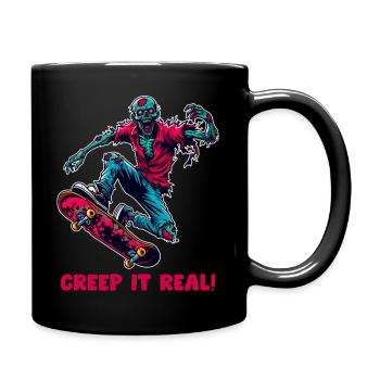 Zombie Skateboarder Neon Horror - Full Colour Mug - black - Right
