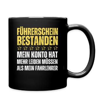 Permis de conduire réussi - Mug uni - noir - Droite