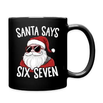 Drôle de Père Noël dit six sept Noël 6 7 Meme Noël - Mug uni - noir - Droite