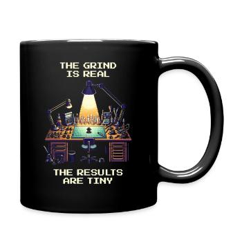Grind ist real: Ergebnis winzig | Miniaturen - Tasse einfarbig - Schwarz - Rechts