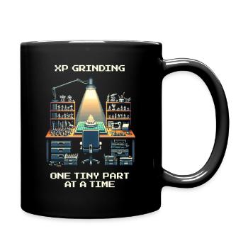 XP Grind: One Part at a Time | Model making - Full Colour Mug - black - Right