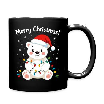 Ours polaire Noël Mignon Joyeux Noël Pôle Nord - Mug uni - noir - Droite