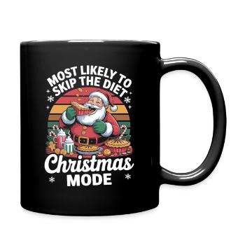 Christmas Mode Skip Diet - Full Colour Mug - black - Right