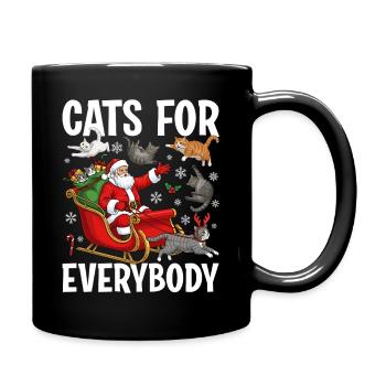 Cats For Everybody - Tasse einfarbig - Schwarz - Rechts