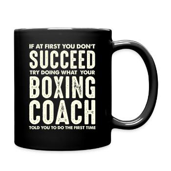 Boxcoach Spruch Typografie Druck - Tasse einfarbig - Schwarz - Rechts