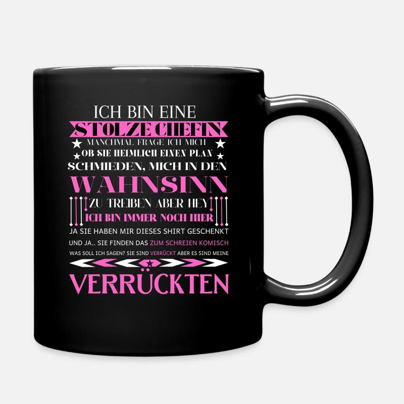 Stolze Chefin Verrückt Zitat - Mug uni - noir