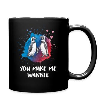 Tu me fais wadincher - Chemise mignonne Penguin Love - Mug uni - noir - Droite