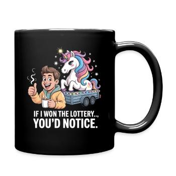 Funny If I Won The Lottery You’d Notice Yacht boat - Tasse einfarbig - Schwarz - Rechts